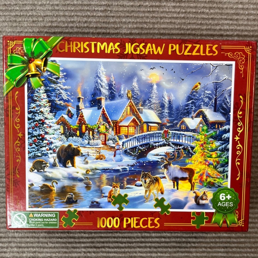 Christmas Advent Calendar Jigsaw Puzzle 1000 Piece Winter Cabin 24 Boxes **NEW**